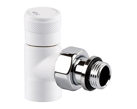 Запорный клапан SR Rubinetterie Tondera 1/2", угловой, белый, 0670-1500VC0A - фото анонса