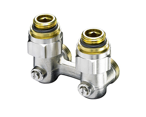 Узел нижнего подключения Multiflex F 1/2"х3/4", угловой, никелир., 1015884 - фото анонса