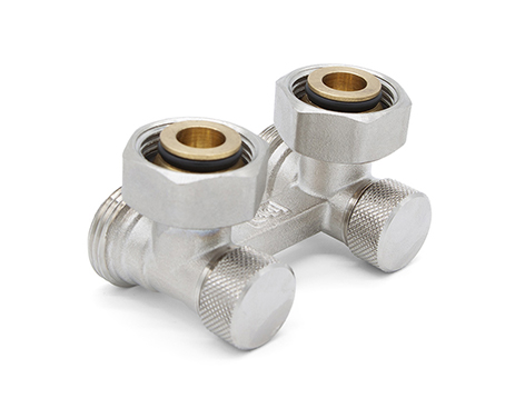 Угловой Н-образный узел Dragoman Rubinetterie 3/4"Е х 3/4"Е, никель, 0170.M5N0M050 - фото анонса